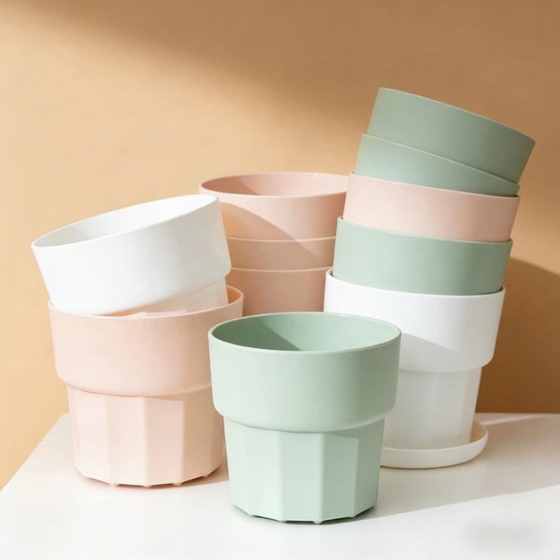 Echeveria Succulent - 두꺼운 깨지지 않는 플라스틱 레진 화분