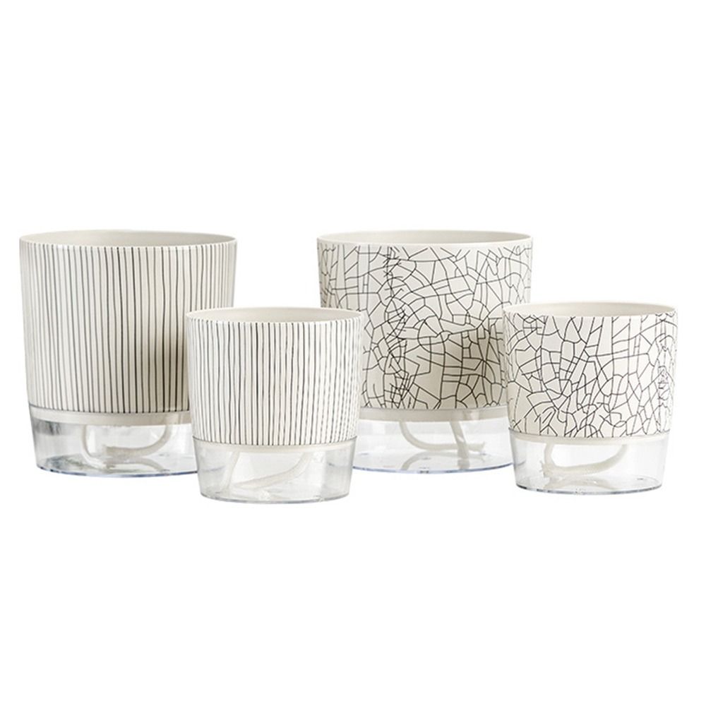 Aloe Vera Pot - 투명 자동급수 화분, 녹색 식물, 가정용
